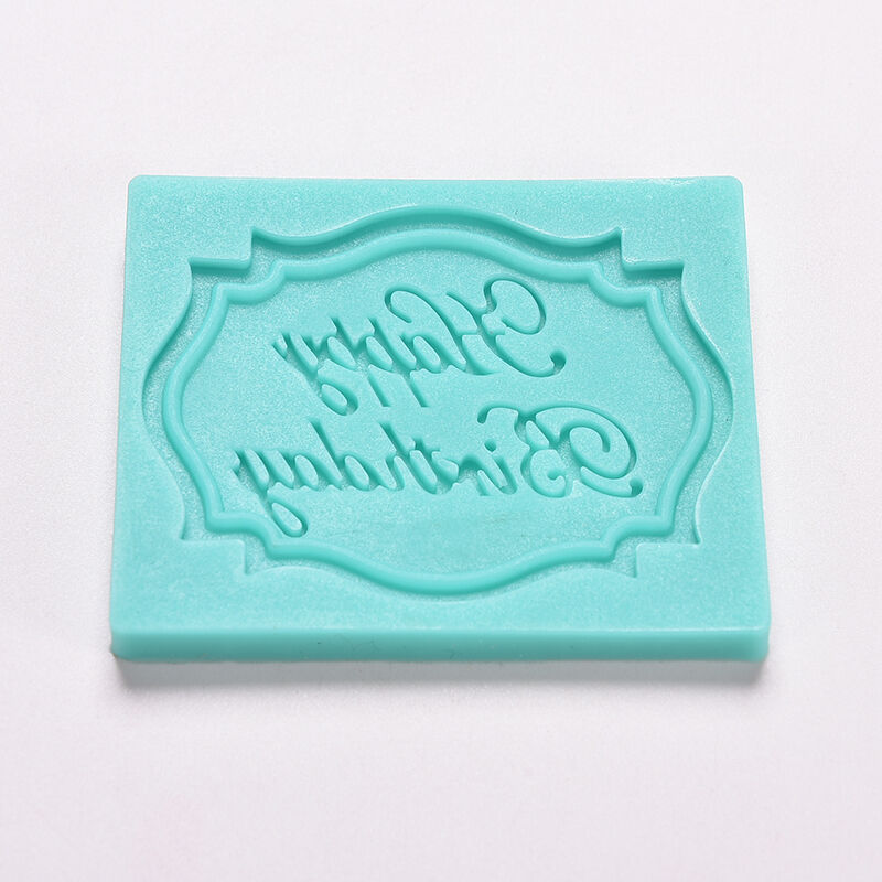 Happy Birthday Silicone Mould Cake Decor Lace Impression Mat Baking Mold .l8