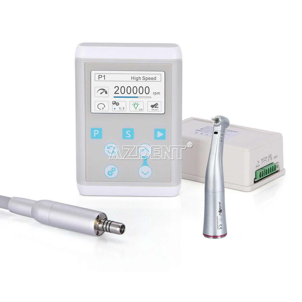 Dental Built in Brushless LED Micro Electric Motor +1:5 Fiber Optic Contra Angle