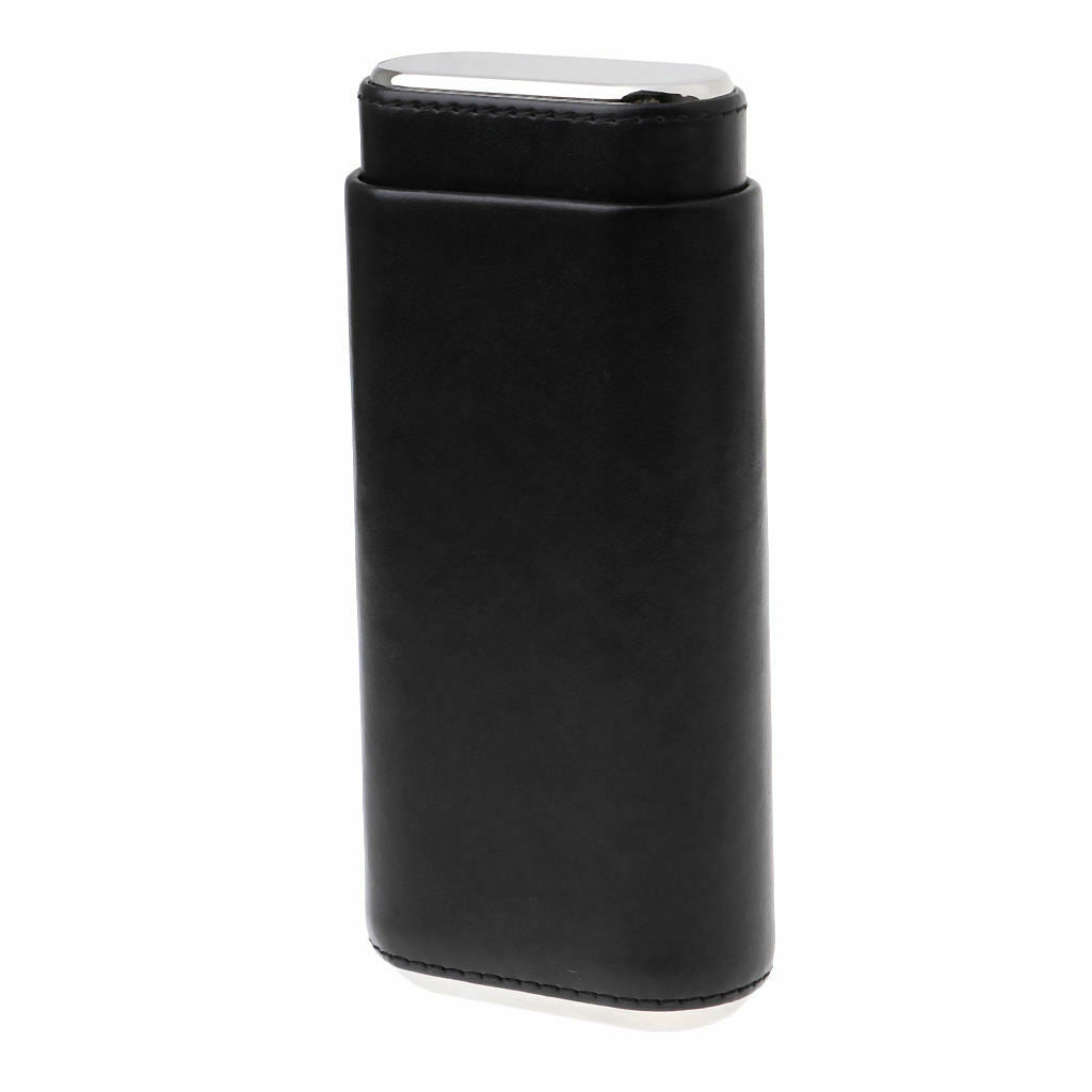 Spanish Cedar Travel Cigar Humidor Leather Cigarette Box Portable 165x75mm