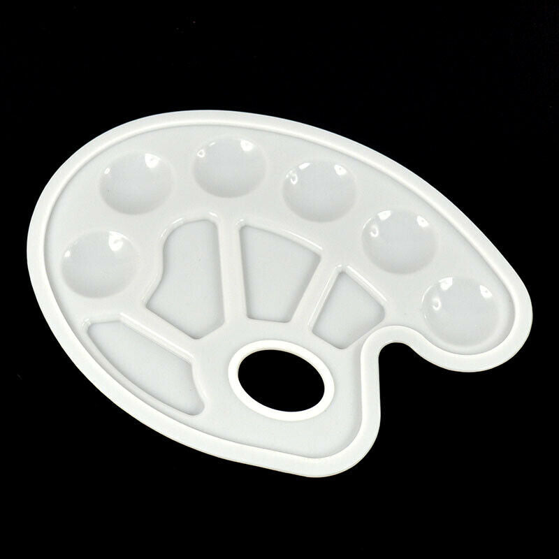 1Pcs White Plastic Watercolor Palette Supply Artist Art Alternatives Paint Tray