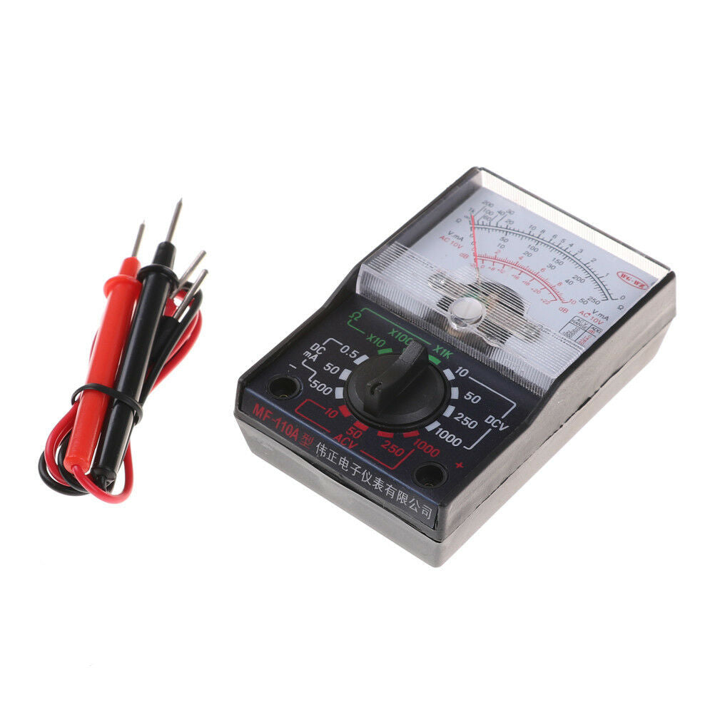 1000V Voltmeter DC/AC 250mA Ammeter Ohm 1K Resistance Meter Analog Multime WF