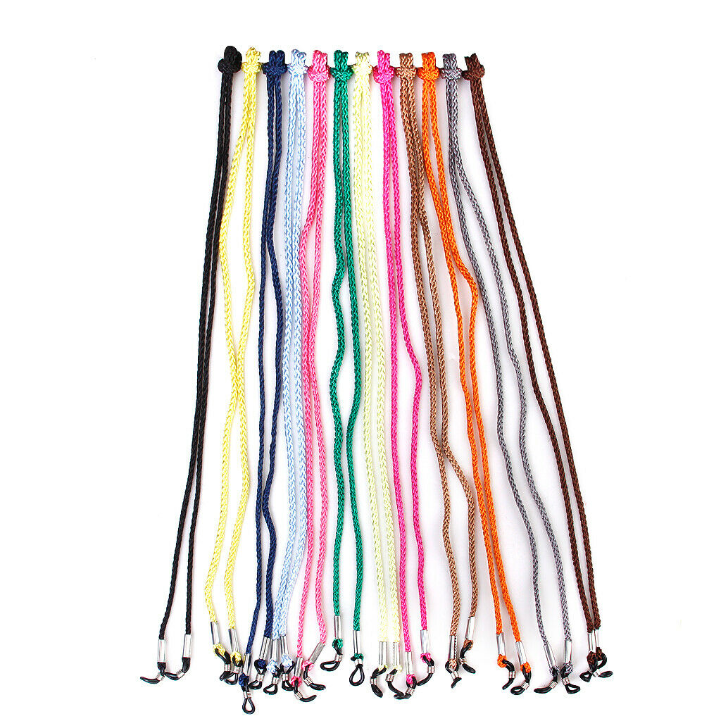 12x Cable Holder Neck Strings Cords In Nylon For Eyeglass Sunglass Eyewear