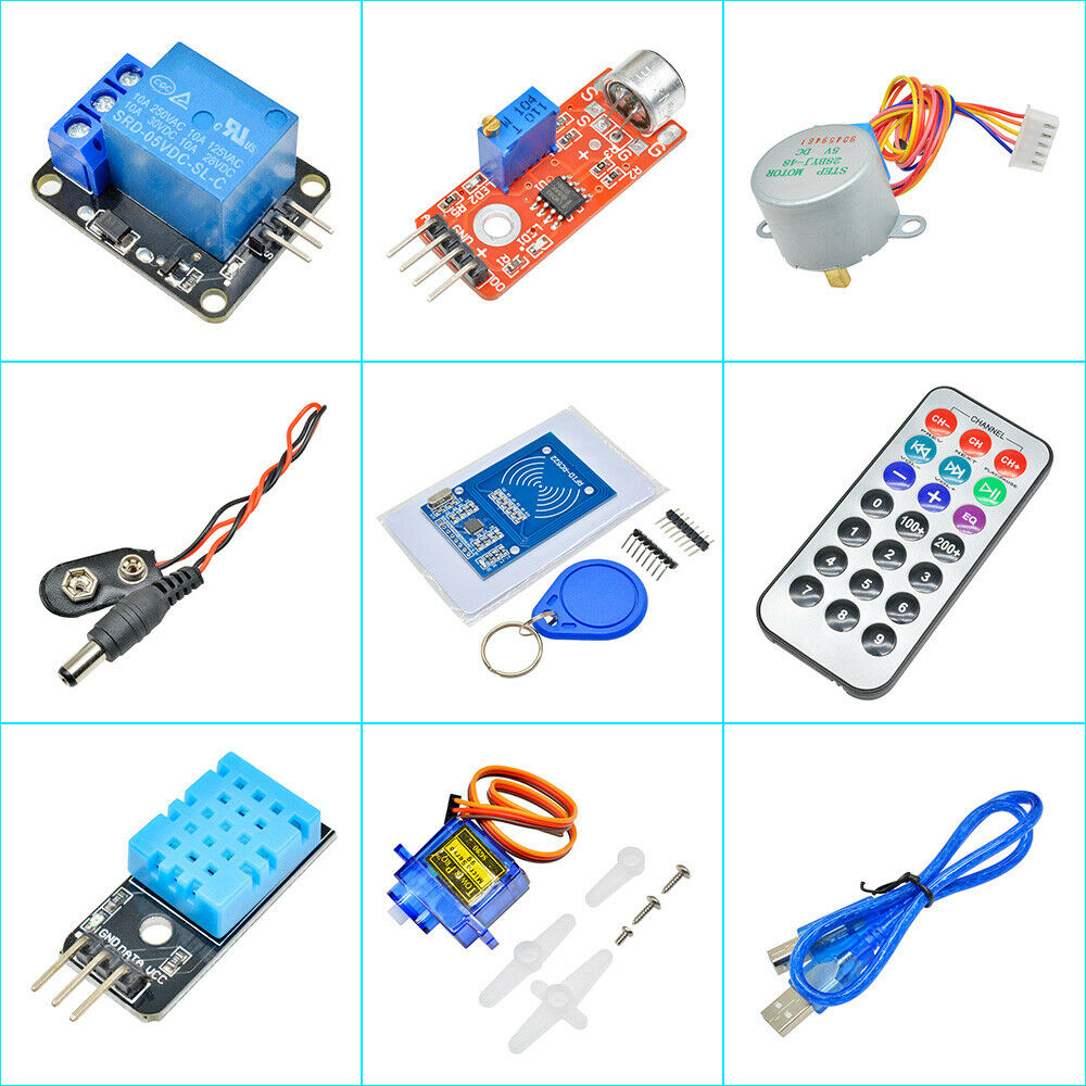 Update UNO R3 Starter Kit for Arduino LCD 1602 Servo Motor Breadboard RGB MF