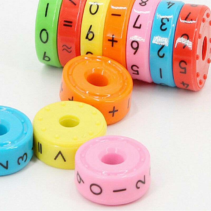 Magnetic Kids Educational Math Numbers DIY Assembling Plastic Toys For Ch.l8