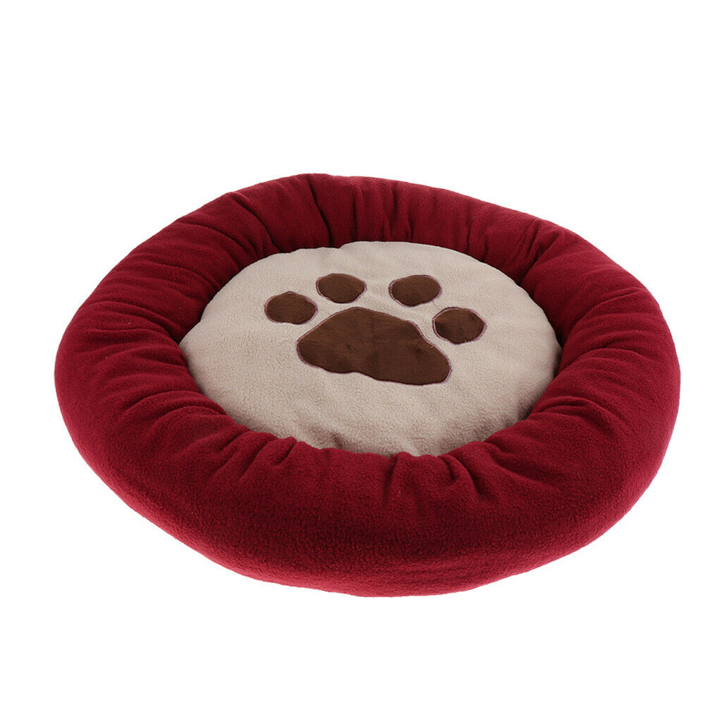Soft Pet Bed Cushion Warm Breathable Dog Cat Bed Mat  Wine Red M