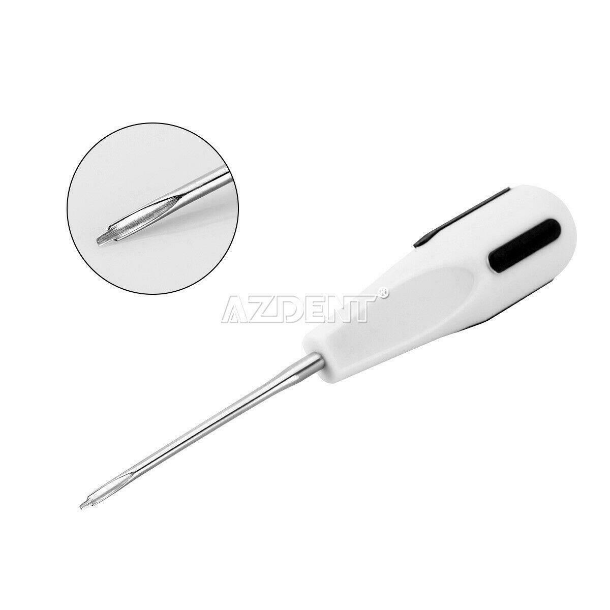8Pcs Dental Luxating Lift Elevators Clareador Curved Root With Plastic Handle