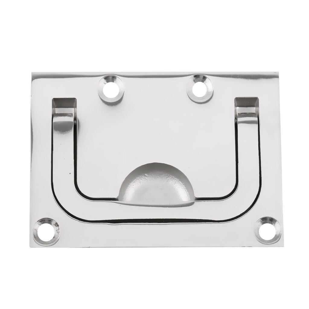 2 Piece Marine Stainless Steel Boat Hatch Latch Flush Lift Ring Pull Handle