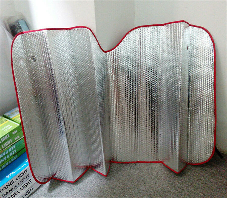 Black Car Windowshield Suction Cups Sun Visor Sunshade Anti-UV Glare Irradiation