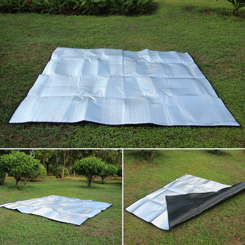 2.4*2.4M Outdoor Aluminum Film Waterproof Moistureproof Mat Lawn Cushion Camping