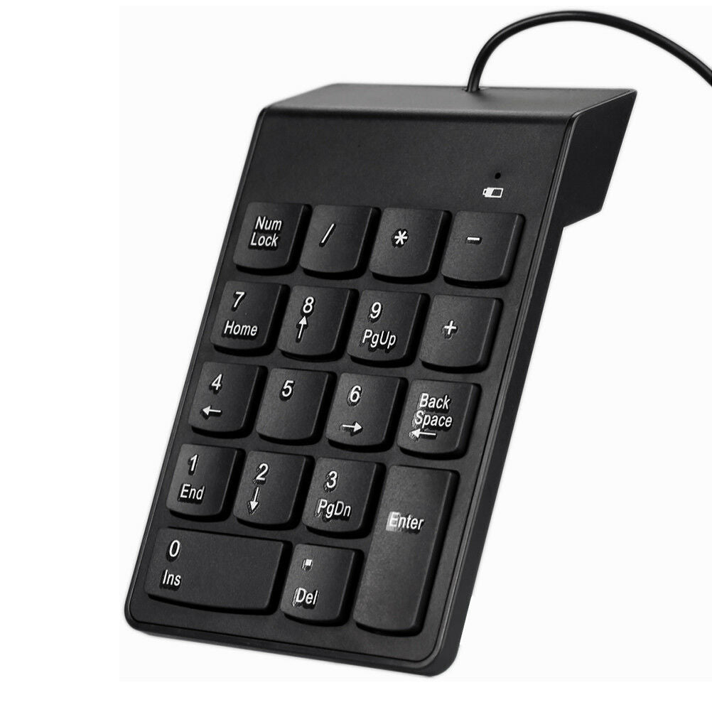 USB Number Pad Numpad Numeric Keypad 18 Keys Keyboard For Laptop Deskto PCBDAU