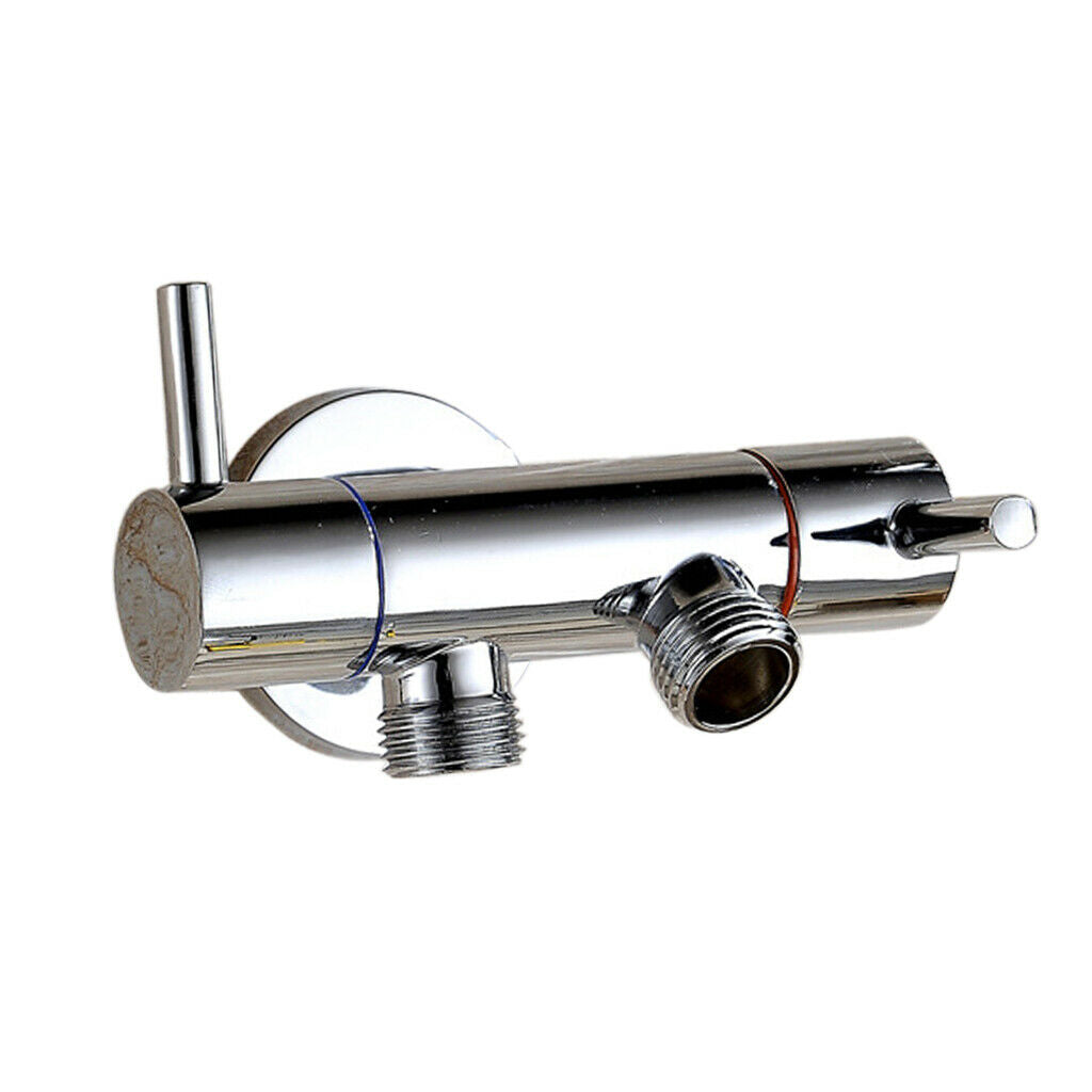 3-Way Brass Ball Valve Diverter Adaptor Toilet Drain Hand Shower Head