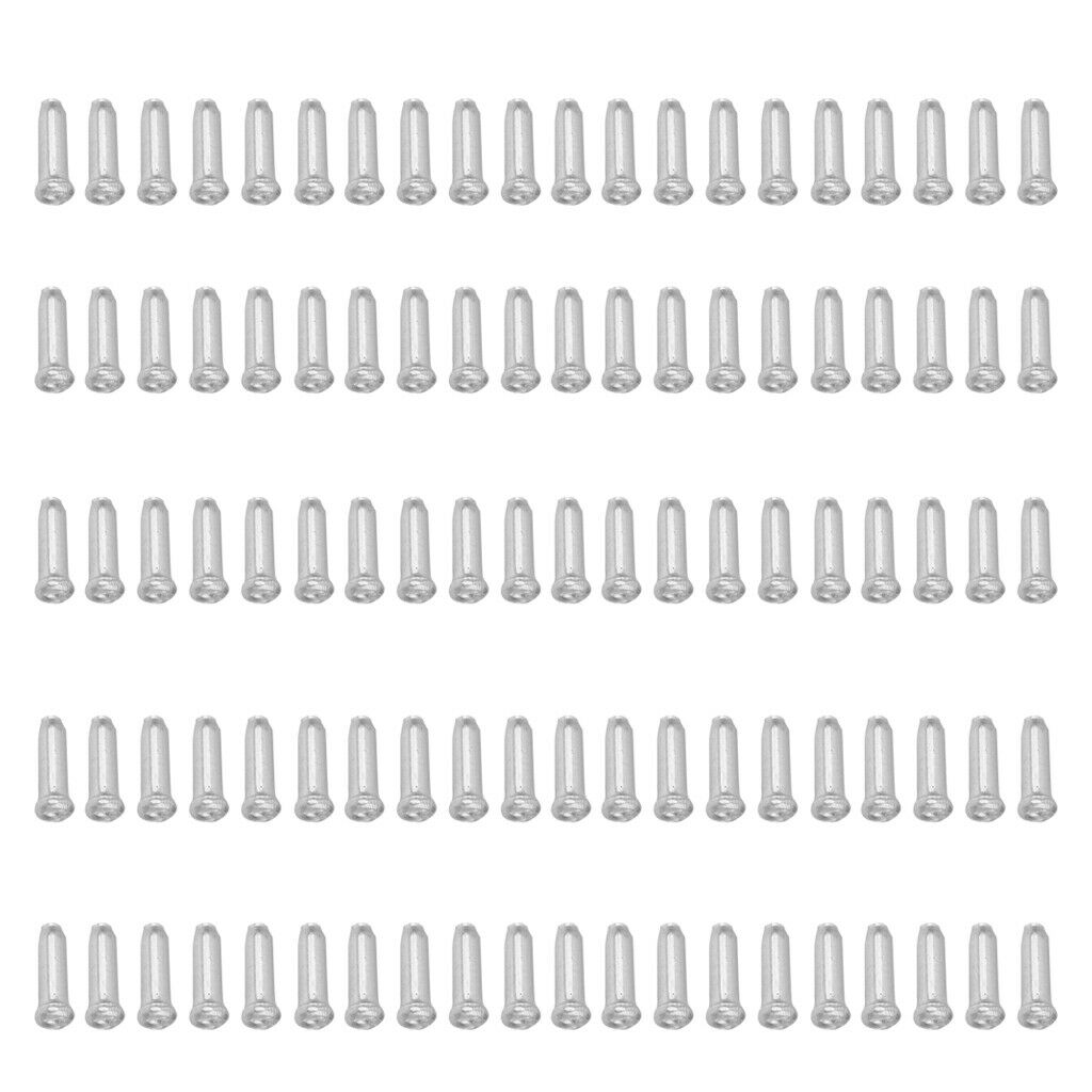 100Pcs Premium 10mm Bike Cable End Caps Bicycle Derailleur Ends Brake Crimps