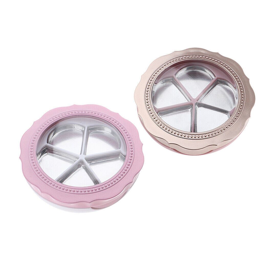 5 Slots Empty Eyeshadow Powder Blush Container DIY Cosmetic Lipstick Case 2x
