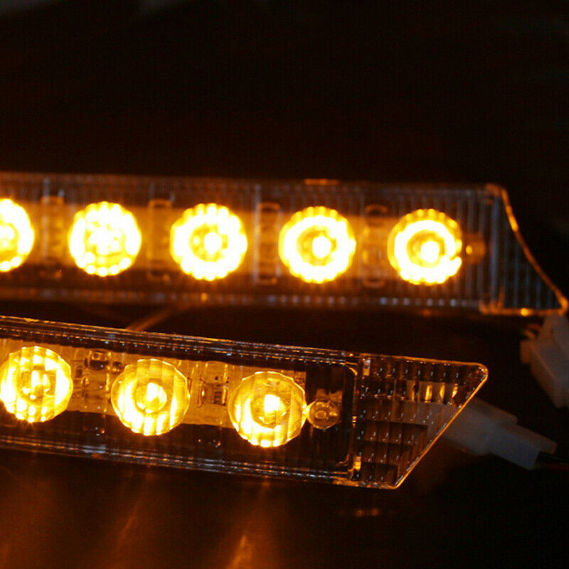 2PCS Car SUV 9 LED Daytime Running Lights Flashing Lamp Strip with Turn Signal