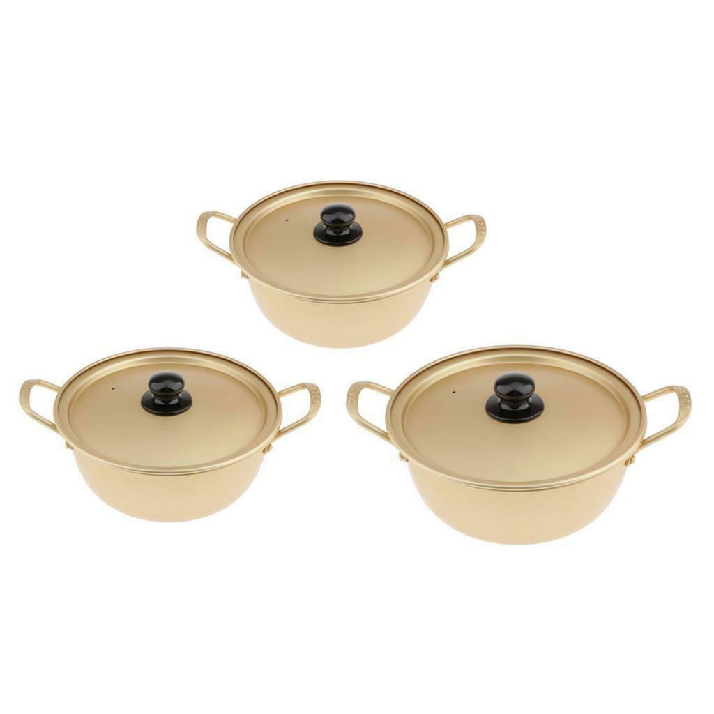 Aluminum Korean Instant Noodle Cooking Ramen Pot Soup Pots with Lid 16cm