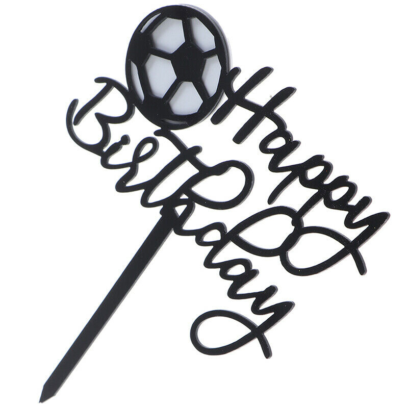 Football Acrylic Cake Topper Soccer Happy Birthday Cake Topper For Birthday BDA
