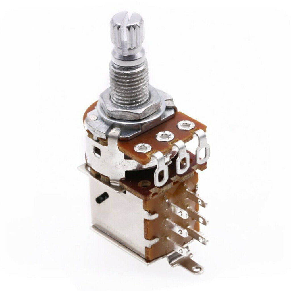 3pcs A500K Split Shaft Pots Potentiometer Guitar Bass Audio Tone Switch