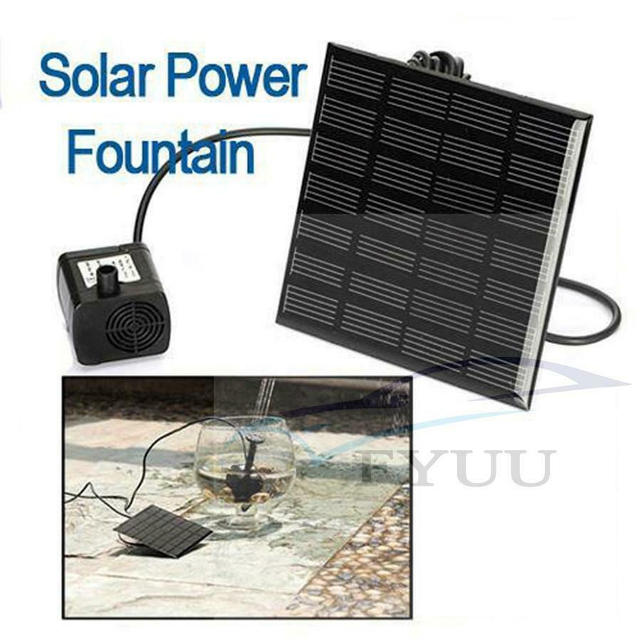 Solar Fountain Water Pump Panel Garden Pond Pool Submersible Watering Kit NEW