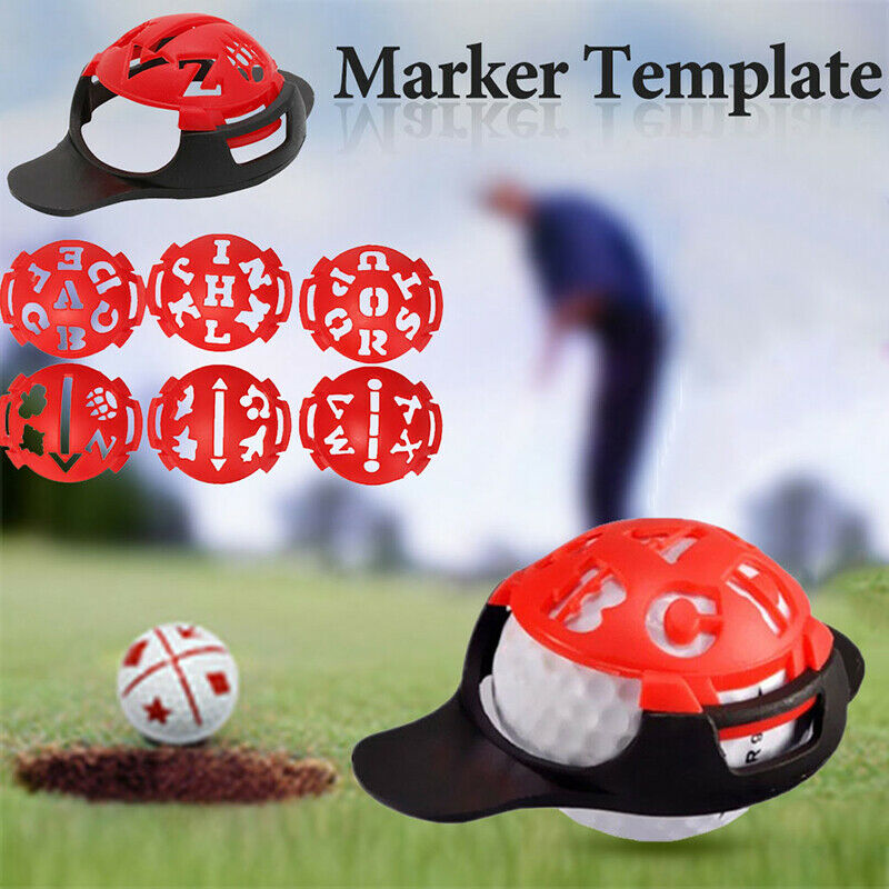 6-in-1 Golf Ball Line Liner Marker Template Drawing Alignment Marks Sign .l8