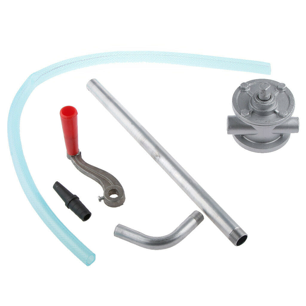 Manual Hand Crank Rotary Pump Oil Fuel Transfer Suctin Drum Barrel New