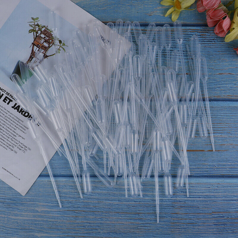 100Pcs 1ML Disposable Plastic Eye Dropper Set Transfer Graduated PipDEAU