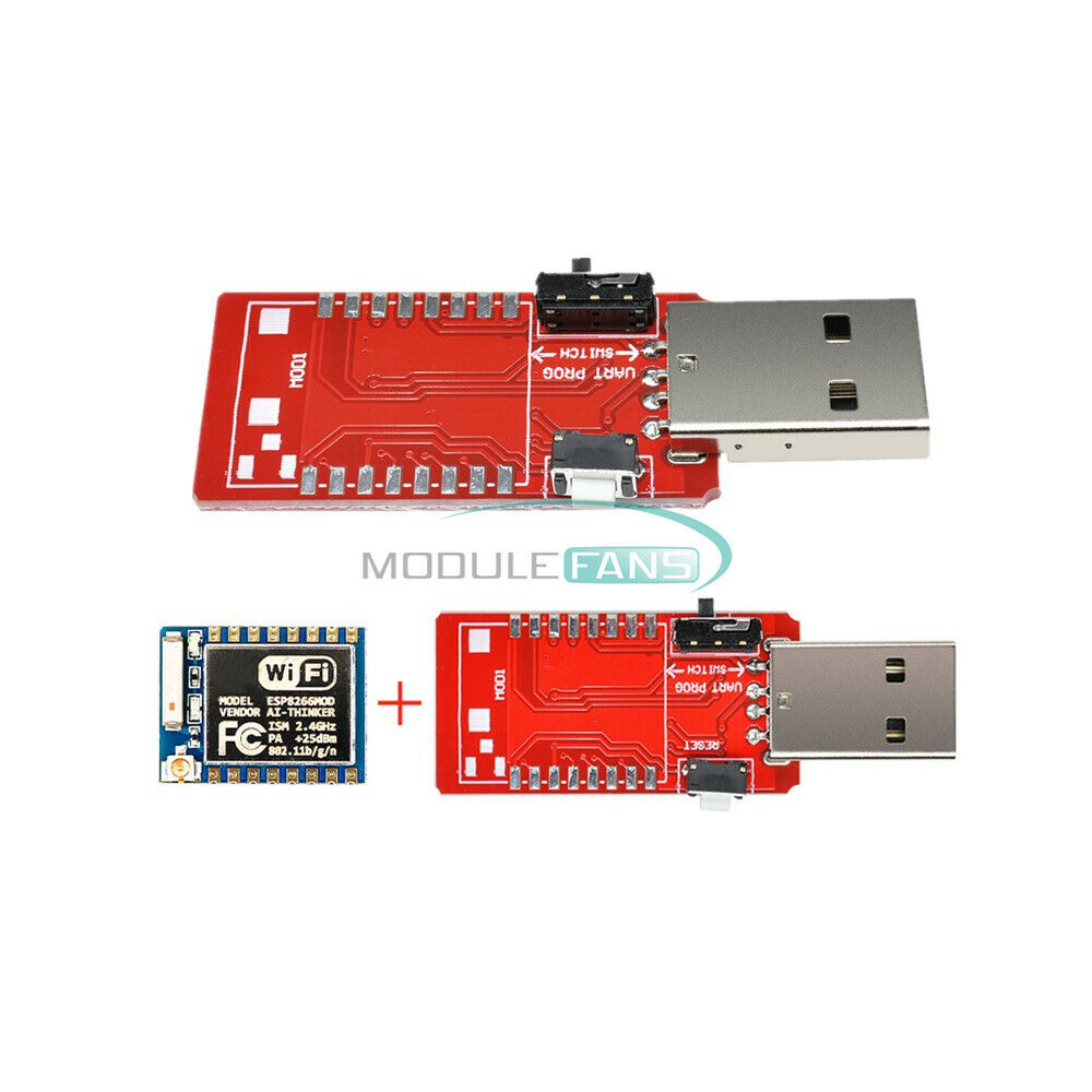2PCS ESP07 ESP-07 Serial USB to ESP8266 WiFi Adapter Transceiver Module