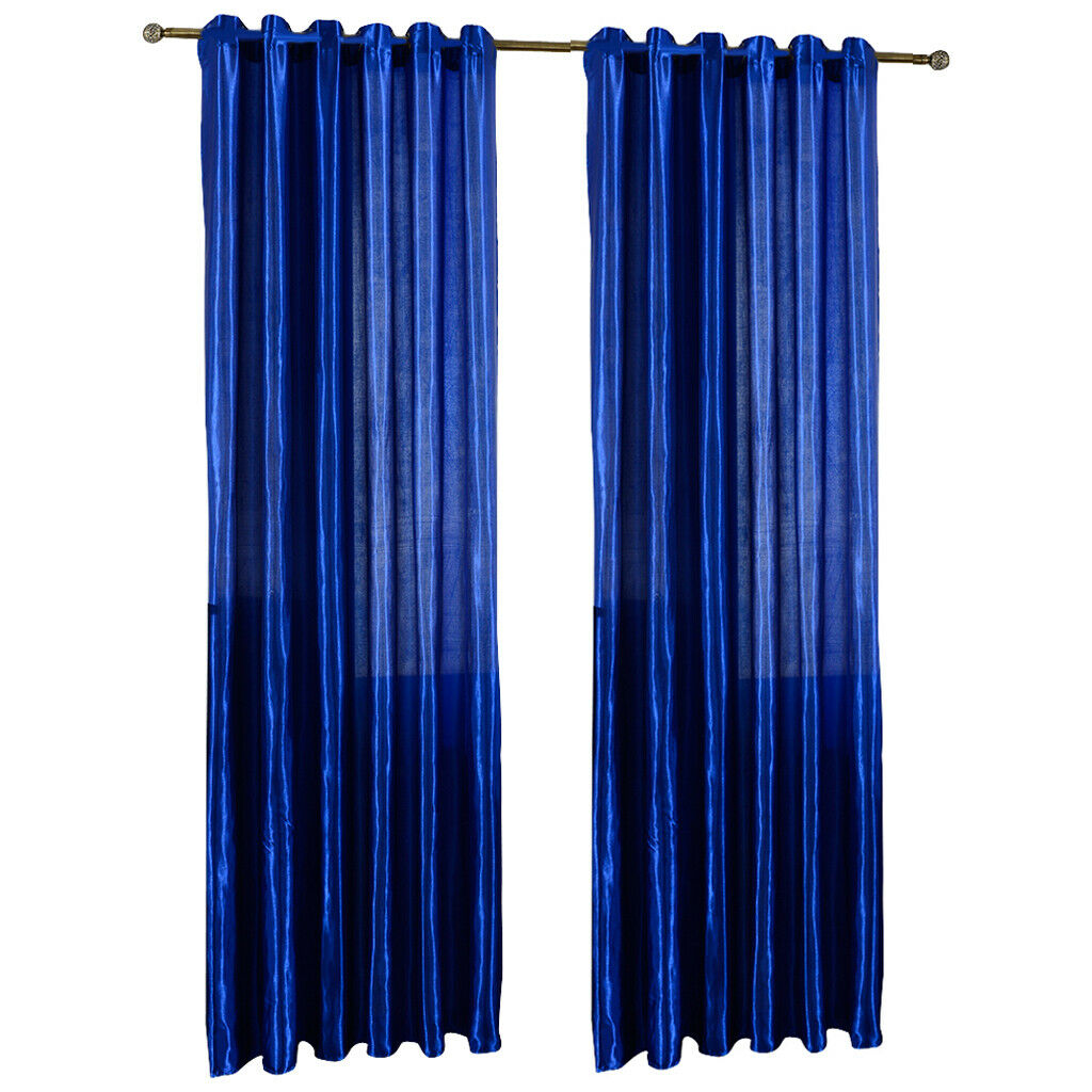 100x200cm Modern Jacquard Window Room Control Shadow Curtain Blue