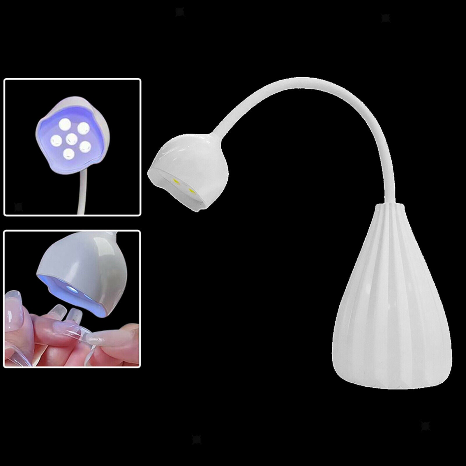 LED Nail Lamp 6 LED USB Charging Accessories Tools for Nail Art Home Travel