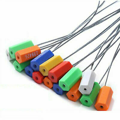 50Pcs  Container Cable Seal Cargo Lock Security Metal Wirerope Mix Color