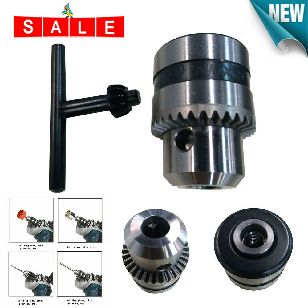 1.5-10mm Clamp Electric Drill Chuck Angle Grinder Chuck w/ Key Lathe Accessories