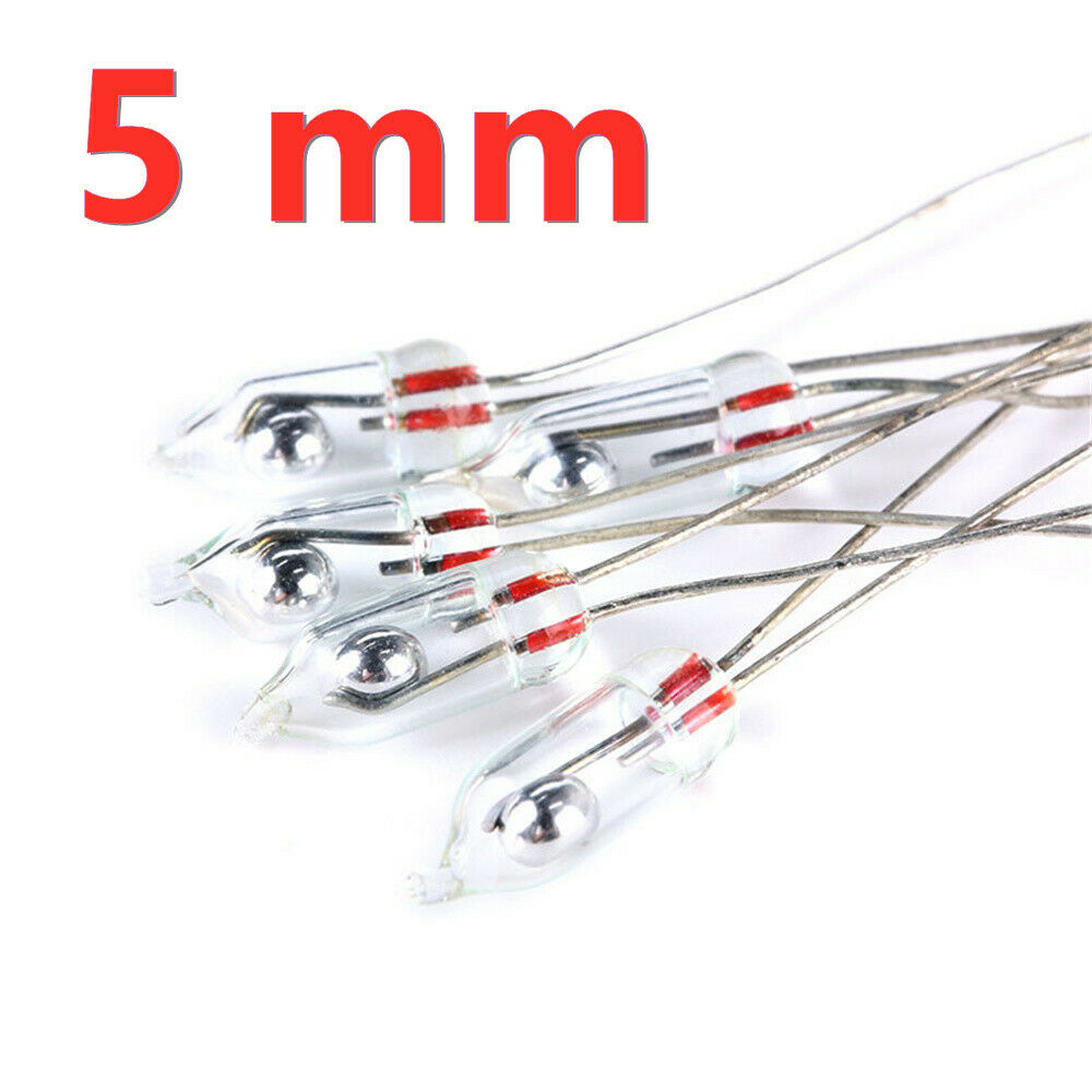 10PCS 5mm Mercury Tilt Switch Vibration Sensitive Element for Alarm Car Position