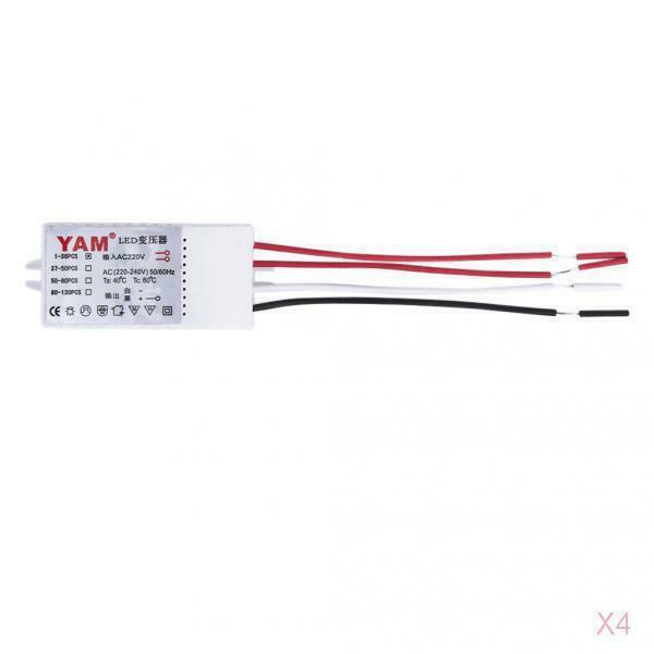 4x AC 220V LED Transformer Power Supply Driver for LED Bulbs