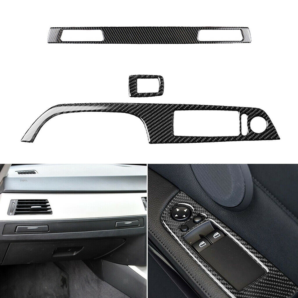 2pcs RHD Door Window Switch Panel Frame Cover Trim for BMW 3 Series E90 E93