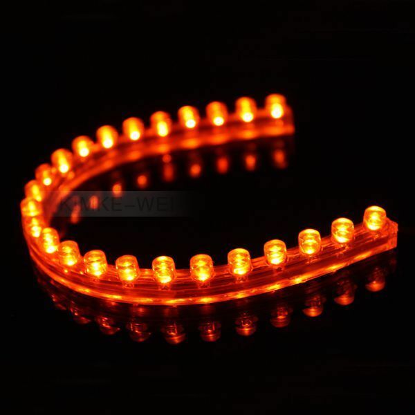 24cm Amber LED Flexible Neon Strip Light for Car or Van