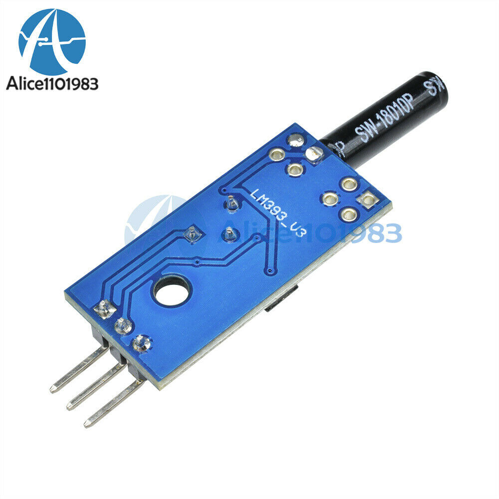 2PCS 3-5V LM393 Vibration Switch Sensor Module SW-18010P for Intelligent Vehicle
