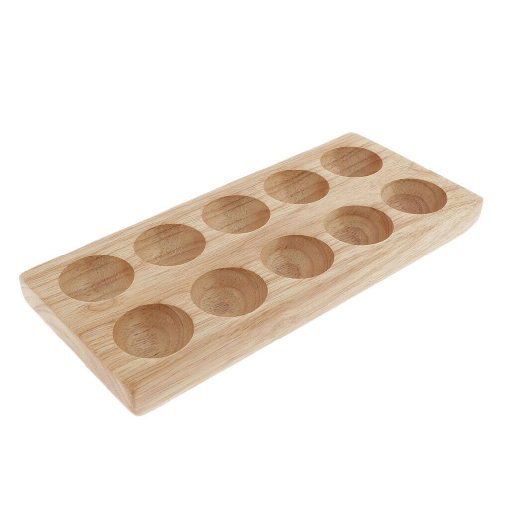 Natural Wood Storage Rack Holder Bottle Display Makeup Shelf Container