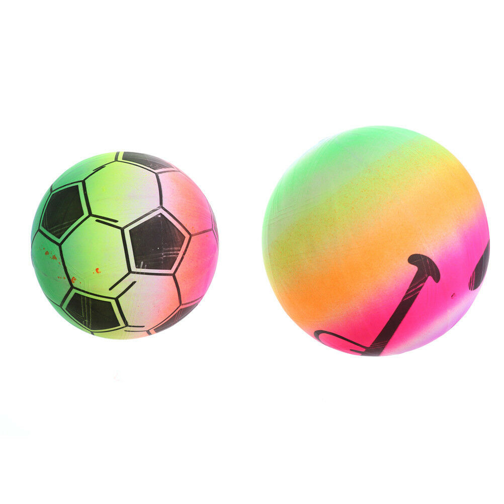 Beach Volleyball Inflatable PVC Blow UP Rainbow Football Play Balls Summe.l8