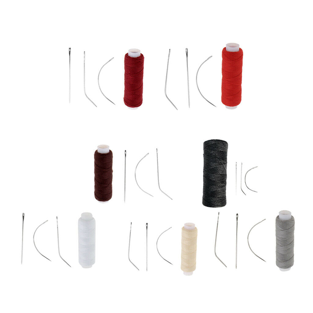 7pcs Cotton Hair Track Weft Weaving Sew Decor Thread for Hair Extension