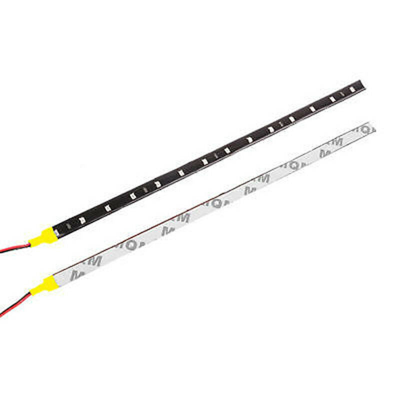 2x 30CM 3528 SMD 15LEDs 12V CAR Waterproof Flexible LED STRIP LIGHT Amber Yellow