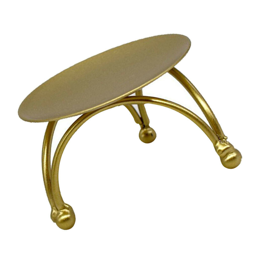 Metal Plate Candle Holder Round Decorative Candle Plate Stand Centerpiece