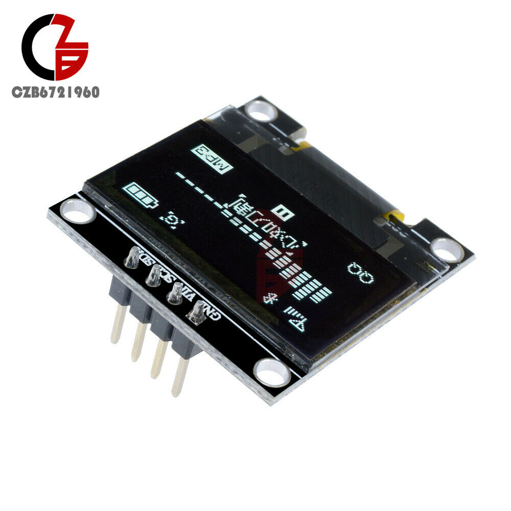 5PCS 0.96" 0.96 Inch 4 pin I2C IIC 128X64 OLED Display Board White for Arduino