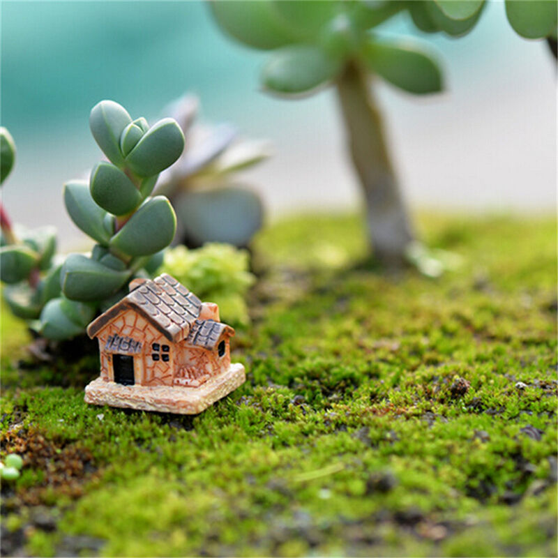 3Pcs Micro Landscape Decoration Small Houses Handicraft Gift Garden Orname.l8