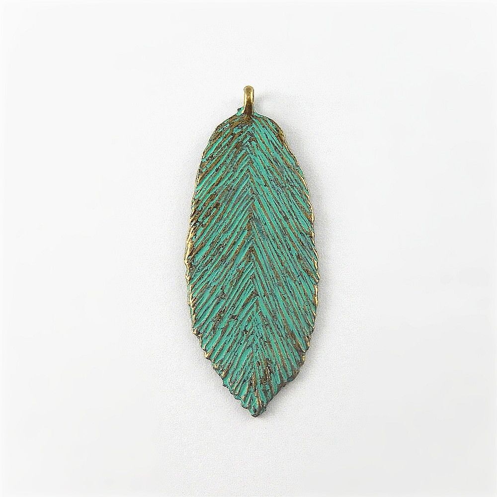 20pcs Antiqued Bronze Alloy Leaves Shape Pendant Charms Jewelry Accessory Crafts