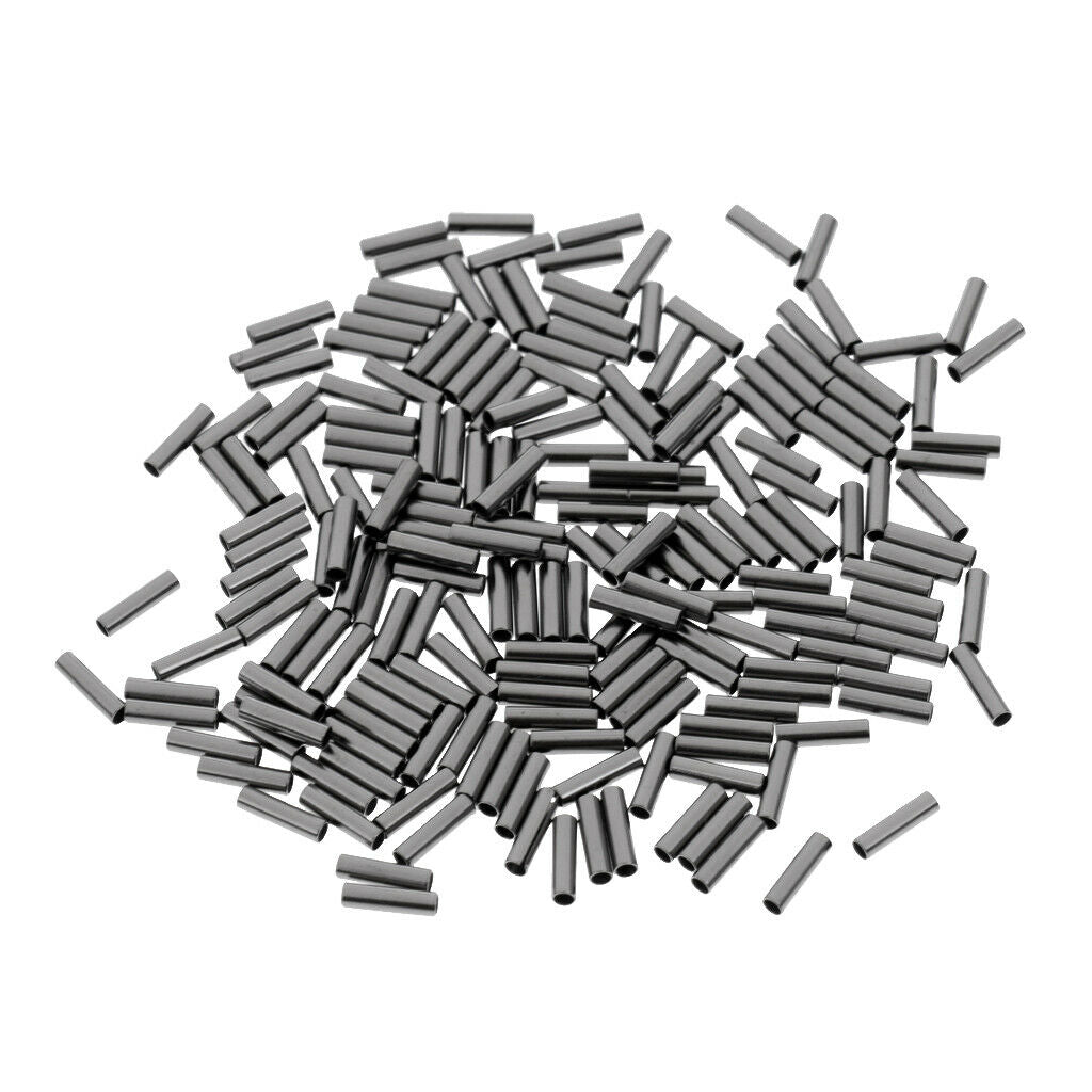 400pcs Durable Single Crimp Connectors Fishing Single Crimping Loop Sleeves