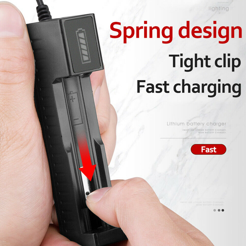 18650 Battery Charger USB for Rechargeable Batteries Li-ion 18650 26650 14500