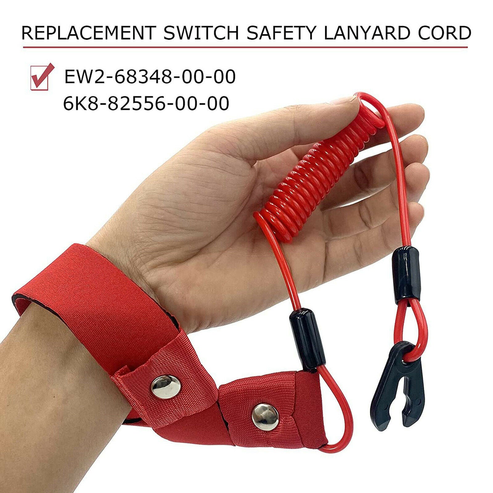 Engine Stop Emergency Switch Key Lanyard Cord for Yamaha Outboard Waterproof