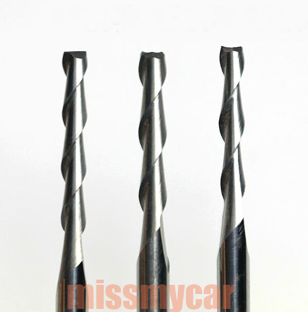 10pcs new 1/8" (3.175mm) 32mm double flute spiral CNC router bits  [M1]