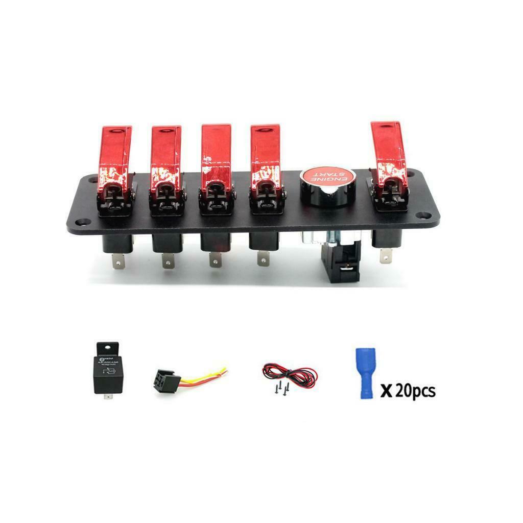 6-speed 12V auto start switch, ignition switch panel, engine start button for