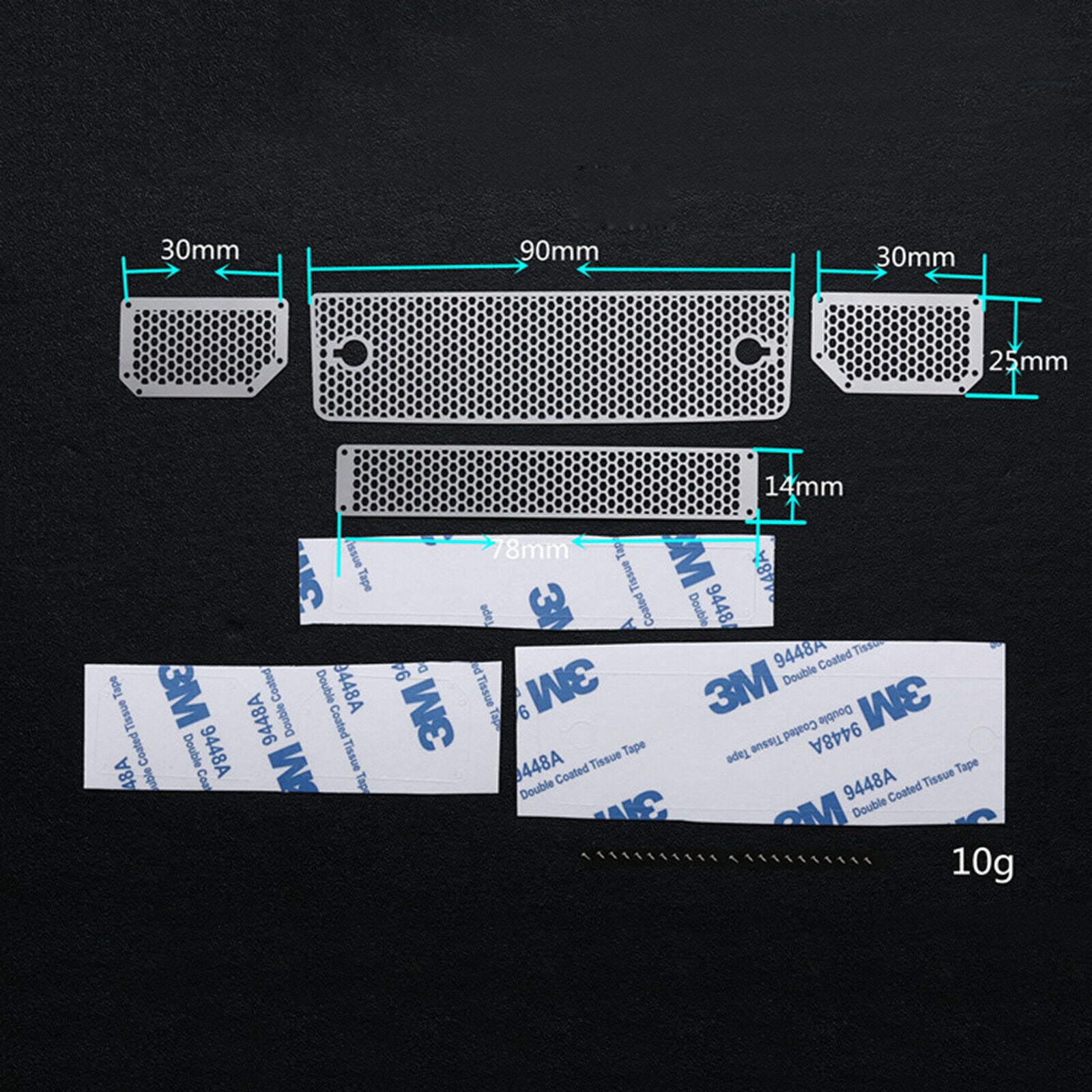 For TRAXXAS TRX6 TRX4 6x6 4x4 G63 G500 Intake Grille Cover Stainless Steel Set