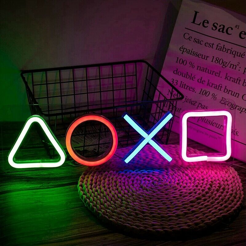 Gaming Neon Lights Signs for  Icon Bedroom Wall, USB Powered LED Neon Light foM7